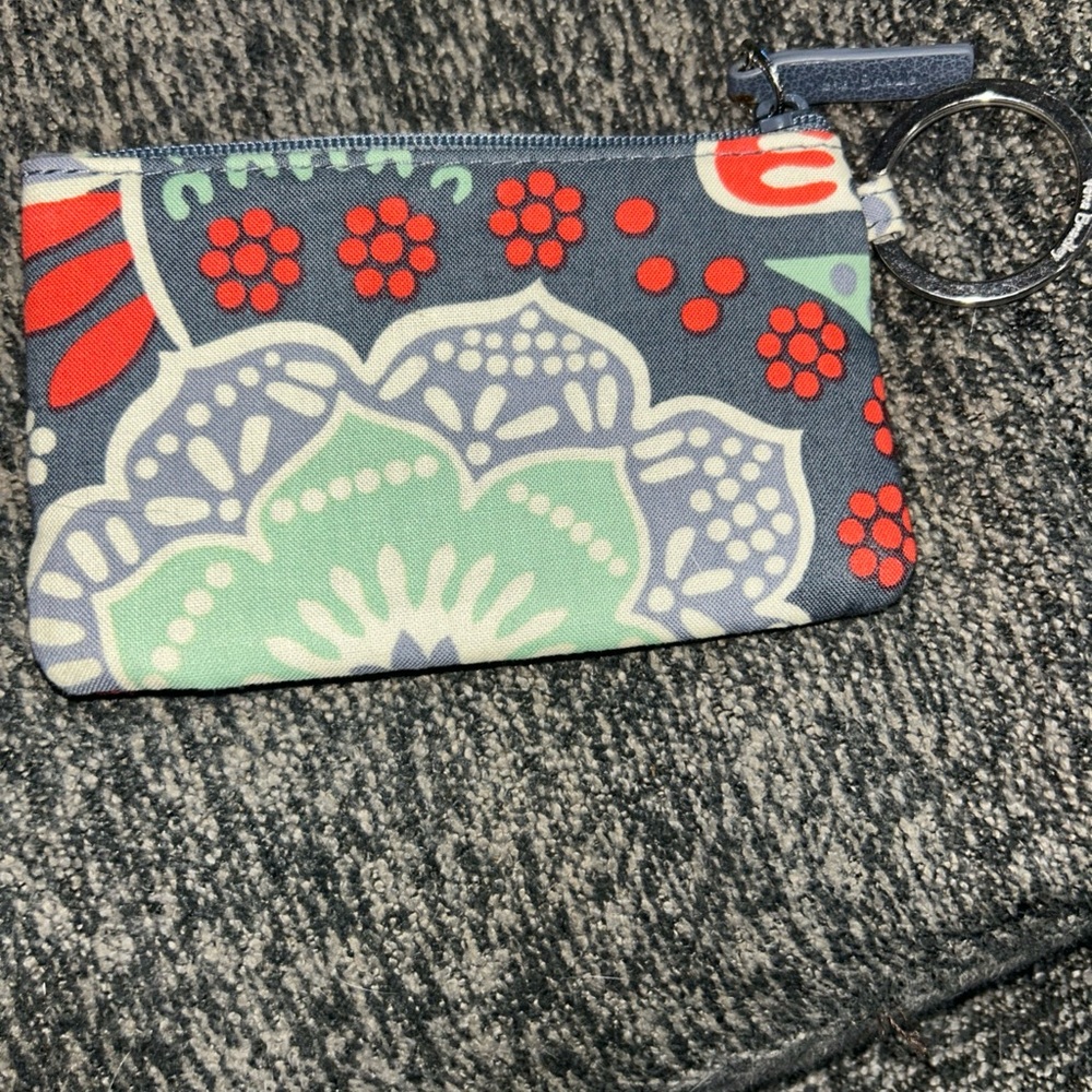 Vera Bradley Coin Purse Key Chain In Nomadic Floral NWOT Spot For‎ Id